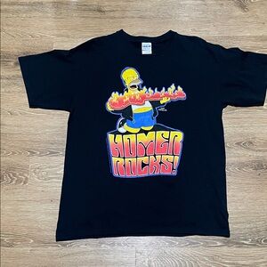 The Simpsons Homer Rocks Matt Groening T-Shirt Men’s Size Large